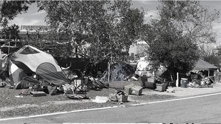 A Homeless Encampment in California
