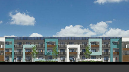 Rendering of Jamboree's North Harbor Village in Santa Ana, CA
