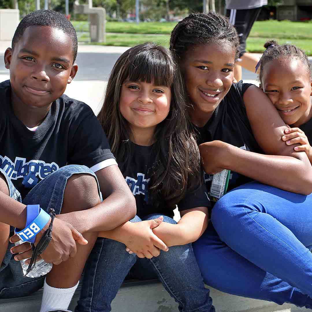 Jamboree resident children at onsite custom programming for affordable housing event day